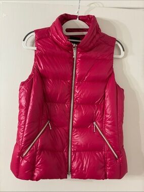 Hot Pink Quilted Sleeveless Puffer Vest